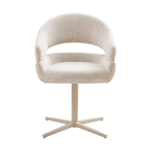 Set de scaune de sufragerie crem cu cotiere 2 buc. tapițat Dover – House Nordic-image-4