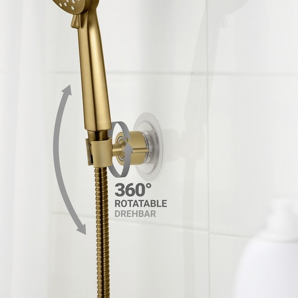 Suport pentru capul de duș auriu autoadeziv din plastic Libertà – Wenko-image-2