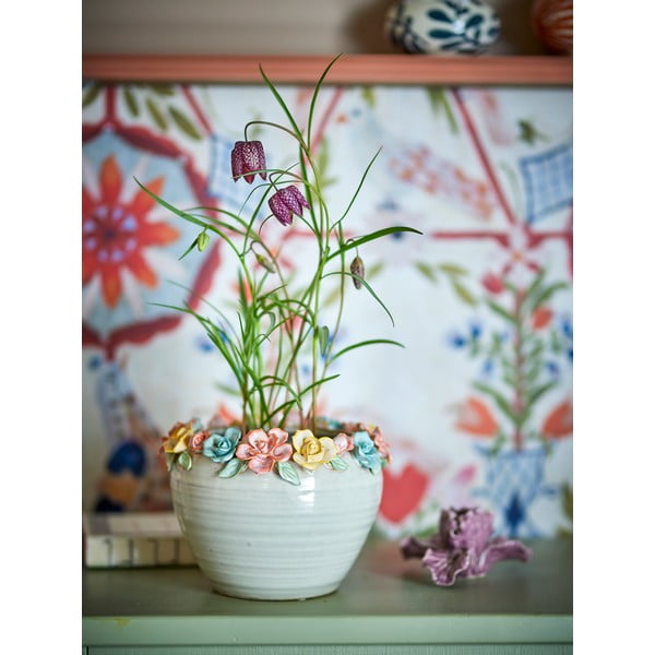 Ghiveci decorativ din gresie pictată manual ø 19,5 cm Eanna – Bloomingville-image-1