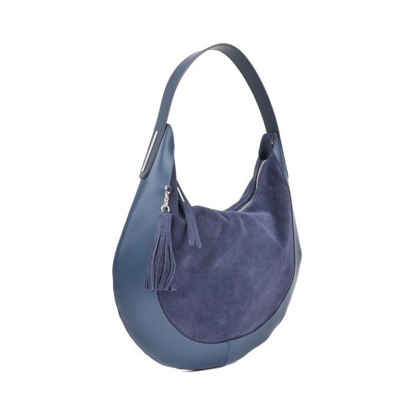 Geantă din piele Isabella Rhea Moon Blu, albastru-image-1
