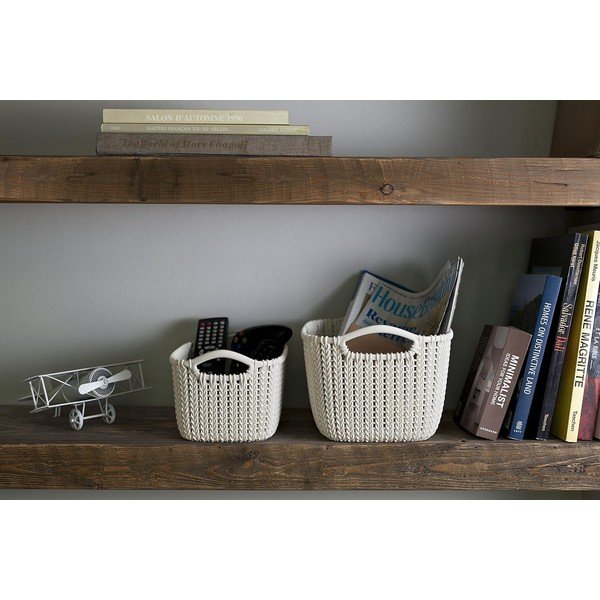 Coș depozitare Curver Knit, 3 l, alb-image-1