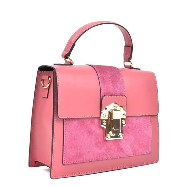 Geantă din piele Isabella Rhea, 22 x 27 cm, roz-image-2