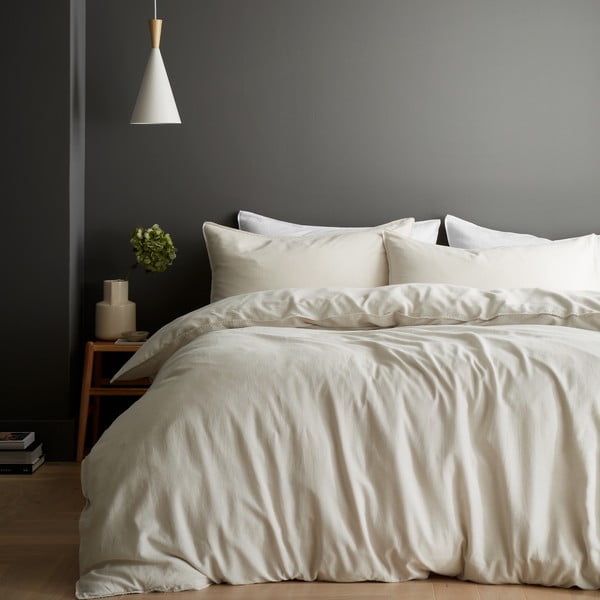 Lenjerie de pat crem pentru pat de o persoană 135x200 cm Relaxed – Content by Terence Conran