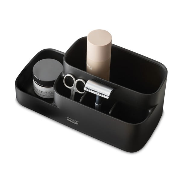 Organizator de baie negru din plastic EasyStore – Joseph Joseph-image-4