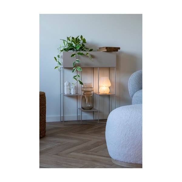 Veioză albă LED cu abajur din sticlă (înălțime 19,5 cm) Alton – House Nordic-image-3