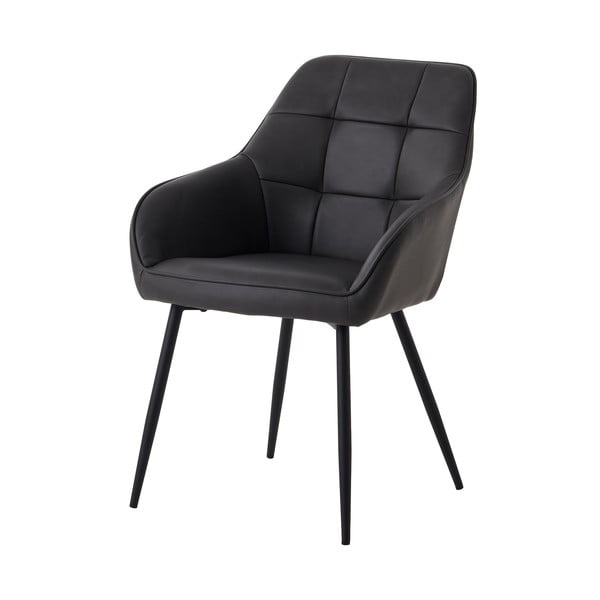 Set de scaune de sufragerie gri închis cu cotiere 2 buc. tapițat Nolan Square – Unique Furniture-image-4