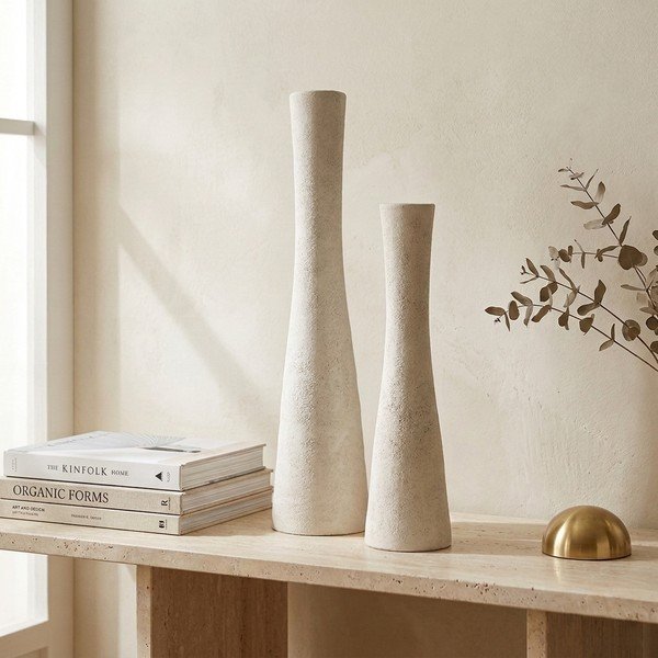 Vază albă din ceramică (înălțime 29 cm) Cone – S|P Collection-image-1