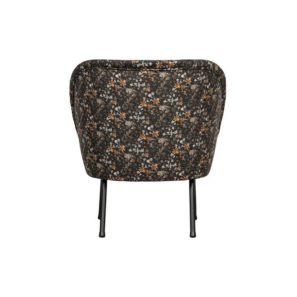 Fotoliu cu motiv floral BePureHome Vogue, negru-image-4