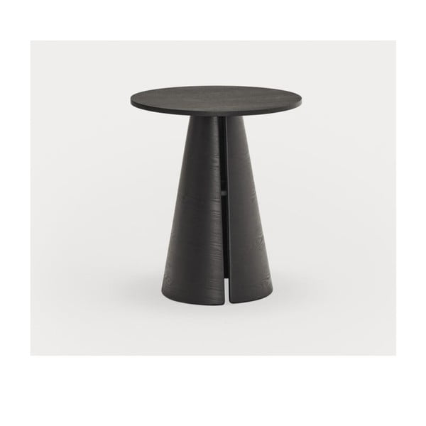 Masă de dining rotundă cu blat cu aspect de lemn de  frasin  ø 65 cm Cep – Teulat-image-4