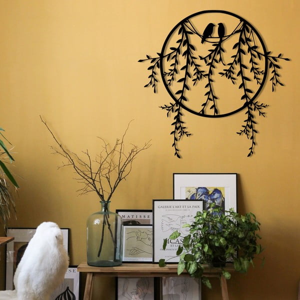Decorațiune de perete din metal 45x44 cm Lovebirds – Wallity-image-4