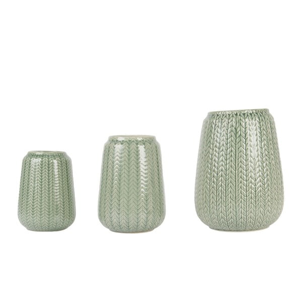 Vază ETH Knitted, mică, verde-image-3