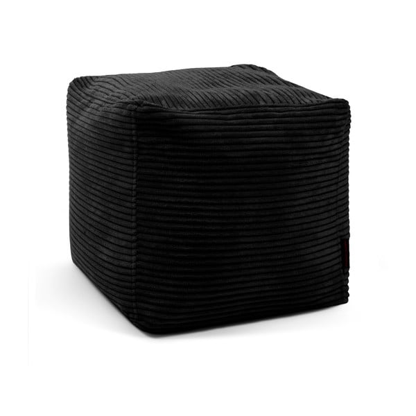 Fotoliu bean bag negru cu tapițerie din catifea reiată Up! MooG – SLOWDOWN