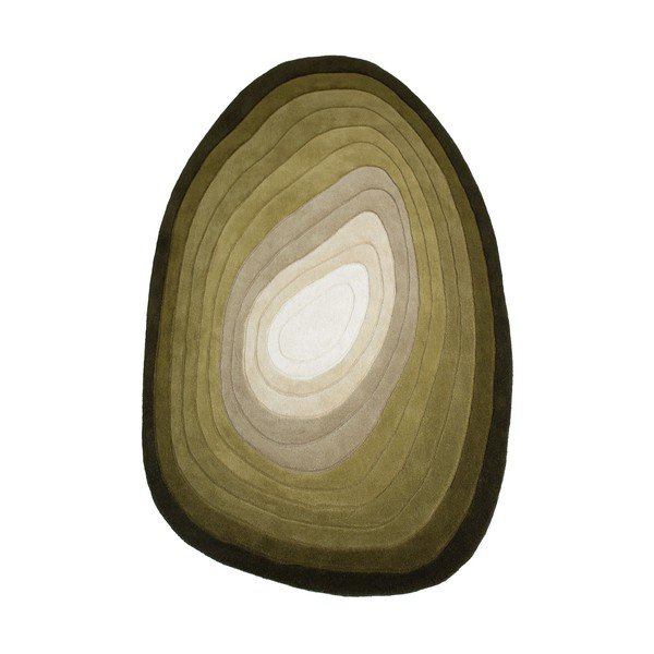 Covor verde țesut manual din lână 200x290 cm Puddle Ombre  – Flair Rugs