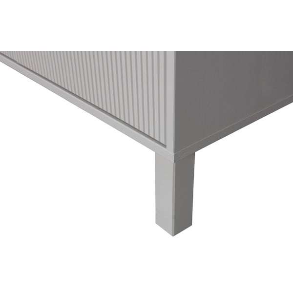 Comodă gri deschis joasă din lemn de pin 94x91 cm Madu – WOOOD-image-4