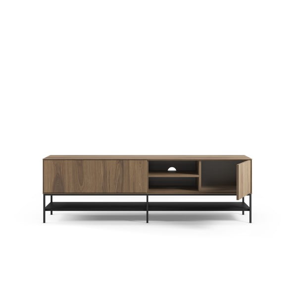 Comodă TV în culoare naturală cu aspect de lemn de stejar 180x55x35 cm Amira – Marckeric-image-3