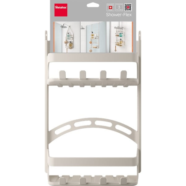 Raft pentru baie gri de agățat din plastic – Metaltex-image-3