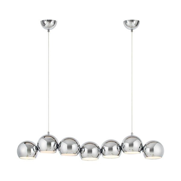 Lustră argintie din metal cu abajur din metal Cupolo – Markslöjd