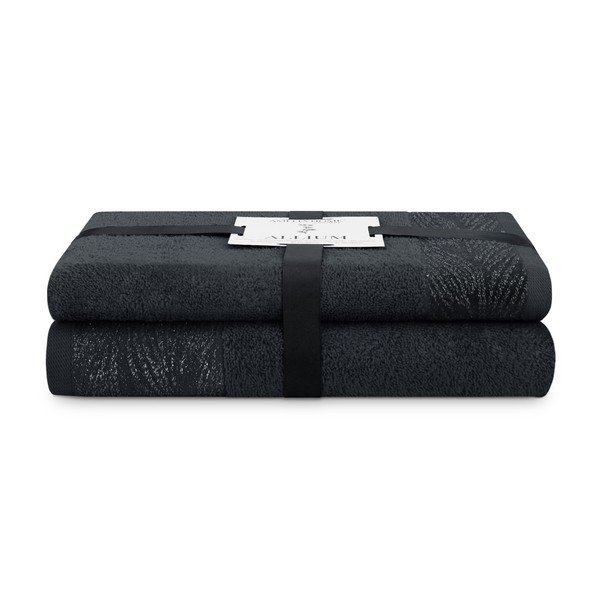 Prosoape de baie negre 2 buc. din bumbac din frotir Allium – Restilo