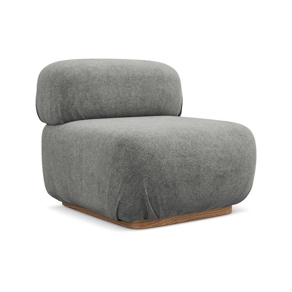 Modul pentru canapea modulară gri cu tapițerie din țesătură bouclé Ailani – Makamii-image-2