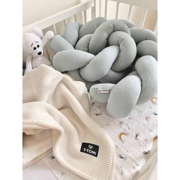 Protecție tricotată din bumbac T-TOMI, lungime 180 cm, gri-image-1