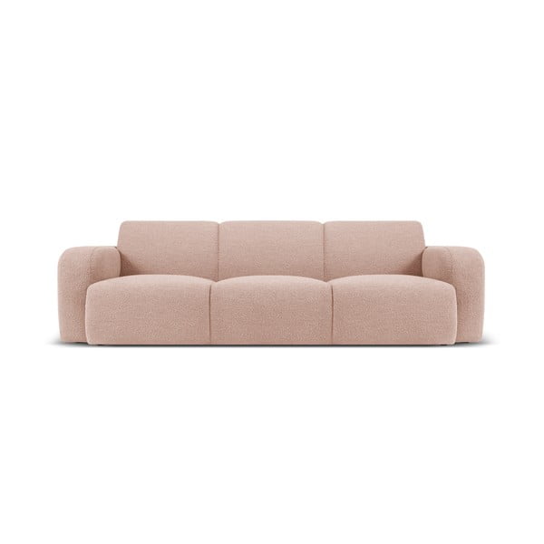 Canapea roz cu tapițerie din stofă bouclé 235 cm Molino – Micadoni Home