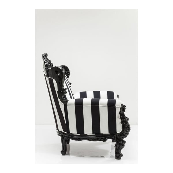 Fotoliu Kare Design Mink, alb-negru-image-1