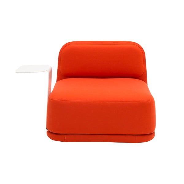 Fotoliu cu măsuță metalică albă Softline Standby Low + Side Table, portocaliu-image-2