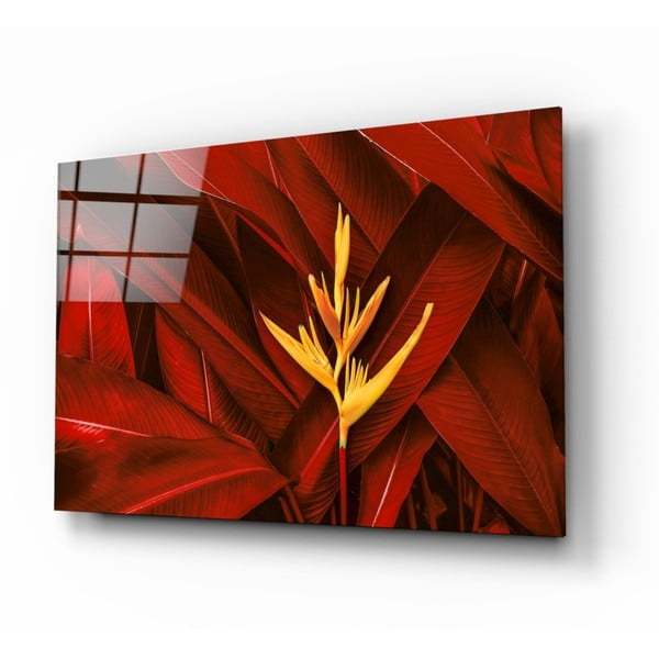 Tablou din sticlă Insigne Red Leaves, 72 x 46 cm