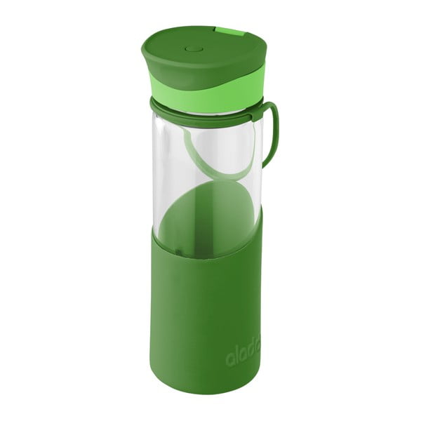 Sticlă cu înveliș de protecție din silicon Aladdin, 500 ml, verde