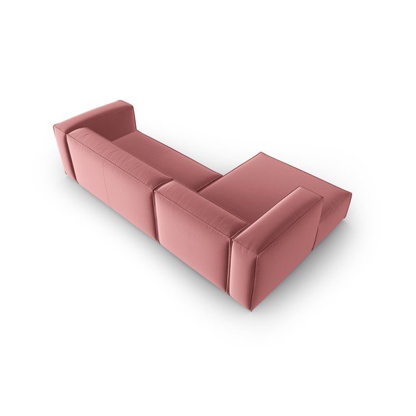 Colțar roz cu tapițerie din catifea Mackay – Cosmopolitan Design-image-3