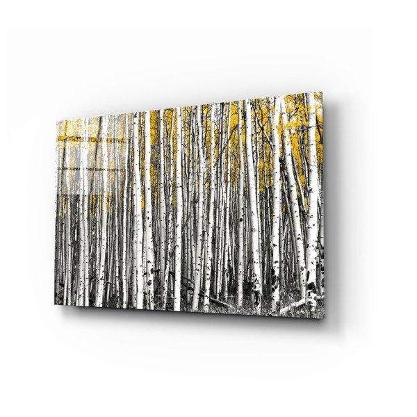 Tablou din sticlă Insigne Yellow Forest, 110 x 70 cm
