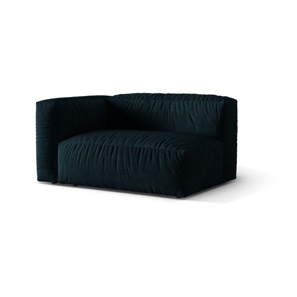 Modul pentru canapea modulară albastru închis cu tapițerie din catifea (cu colț pe partea stângă) Martina – Micadoni -image-1