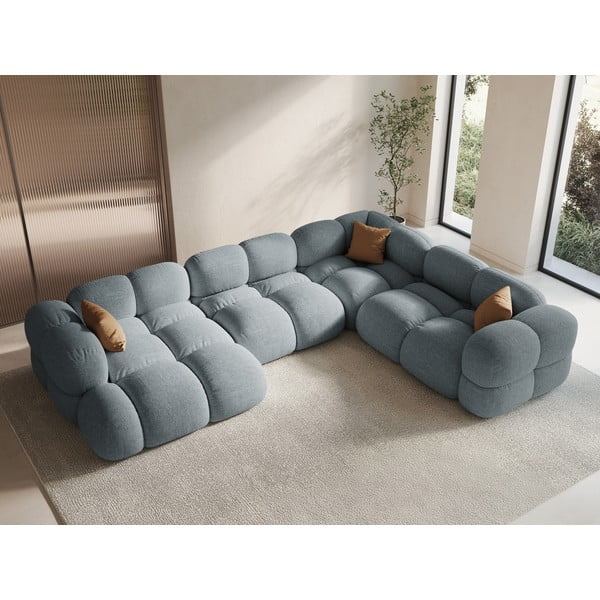 Colțar albastru deschis (cu colț pe partea dreaptă/în formă de "U") Loretto – Cosmopolitan Design-image-1