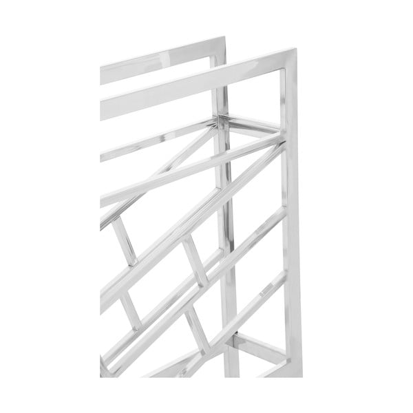 Raft pentru sticle de vin argintiu lucios din metal număr sticle 12 Barolo – Premier Housewares-image-4