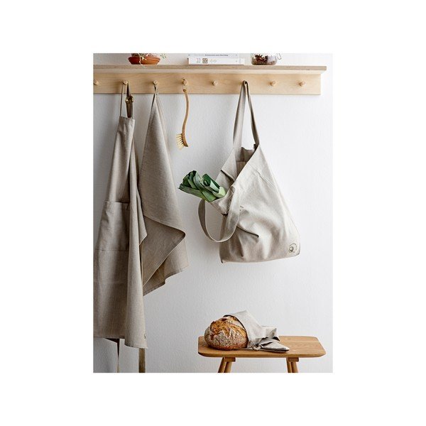 Șorț din bumbac organic Södahl Chambray, bej-image-1