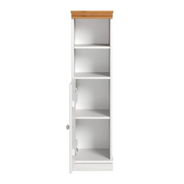 Dulap de baie alb înalt/îngust din lemn de pin 30,5x115,5 cm Anita – Støraa-image-3