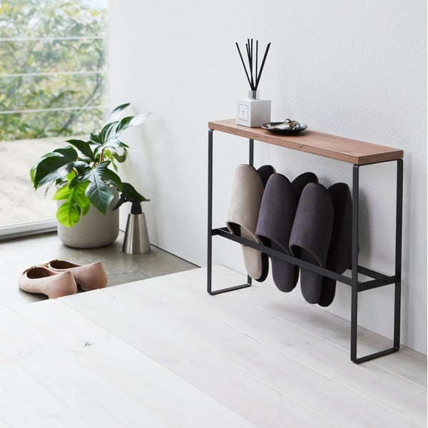 Suport pentru papuci de casă negru/în culoare naturală din metal Tower – YAMAZAKI-image-3
