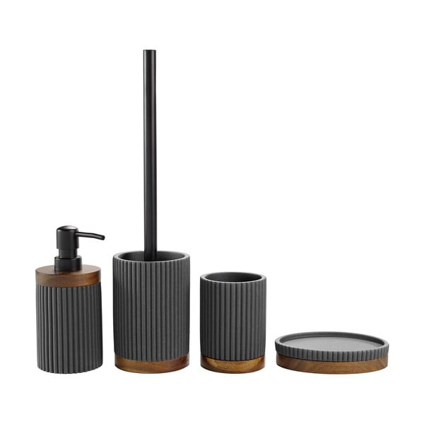 Dozator de săpun lichid gri antracit din polirășină 350 ml Niagara – douceur d'intérieur-image-2