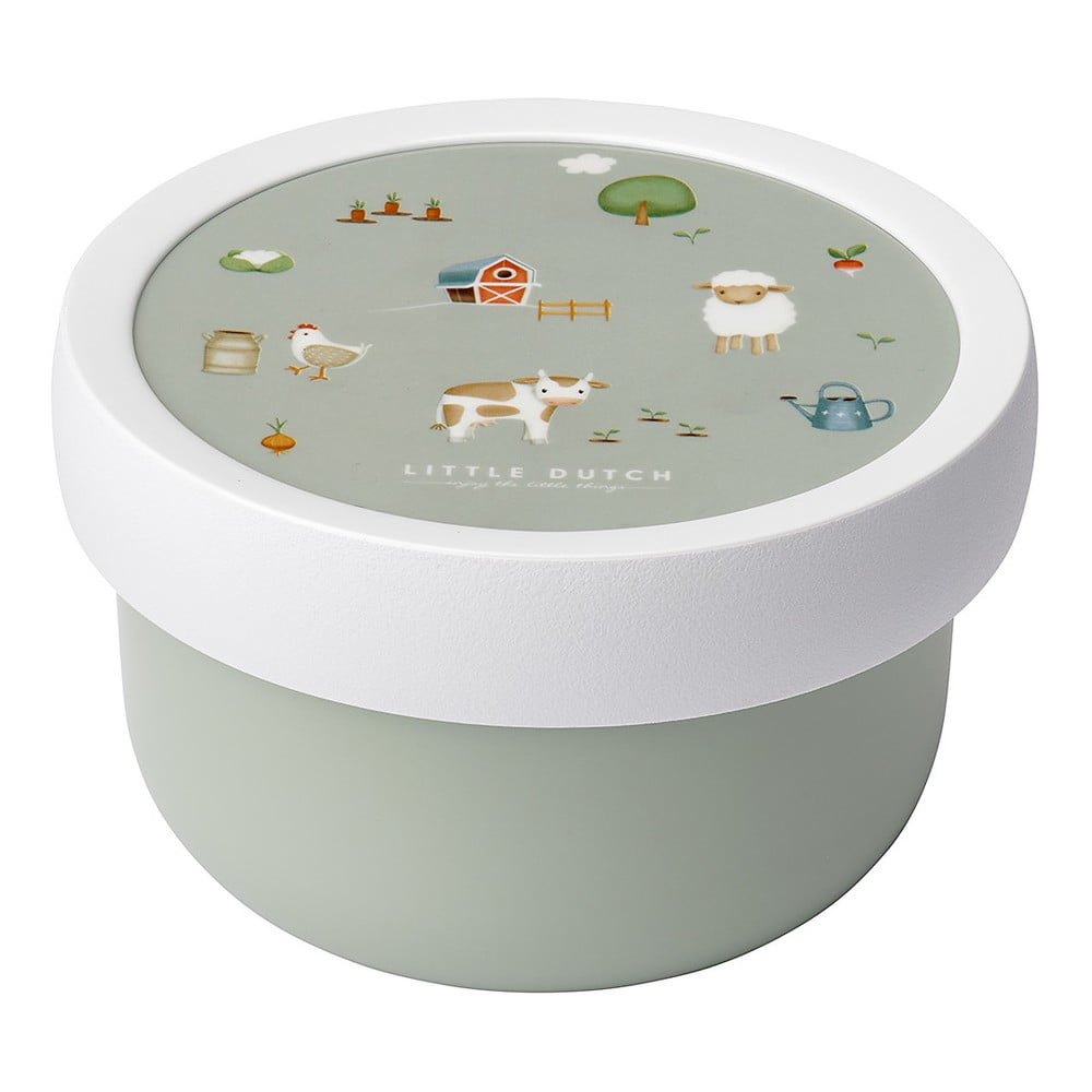 Cutie de gustări pentru copii cu furculiță Little farm – Mepal
