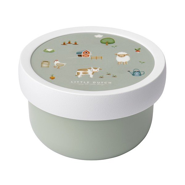 Cutie de gustări pentru copii cu furculiță Little farm – Mepal