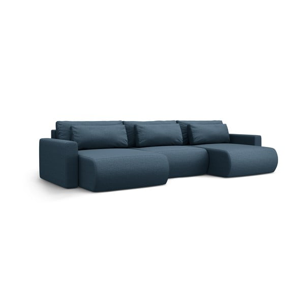 Colțar albastru închis extensibil, cu spațiu de depozitare (în formă de "U") Belfast – Cosmopolitan Design-image-4