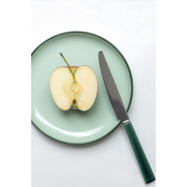 Farfurie verde pentru desert  din gresie ø 18 cm Duo – ONA-image-2