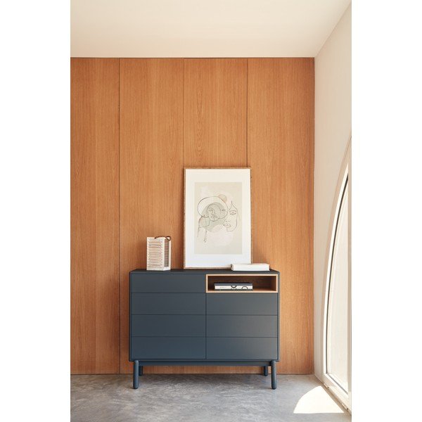 Comodă joasă de culoare gri închis 120x90 cm Corvo - Teulat-image-1