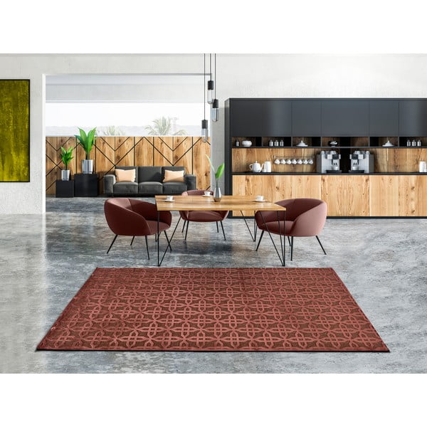 Covor din viscoză Universal Margot Copper, 60 x 110 cm, roșu-image-1