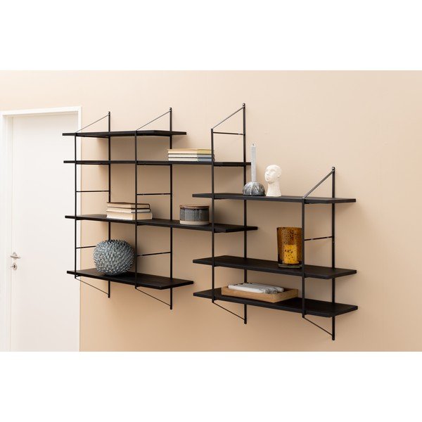 Raft negru etajat din lemn de paulownia 196 cm Belfast – Actona-image-1