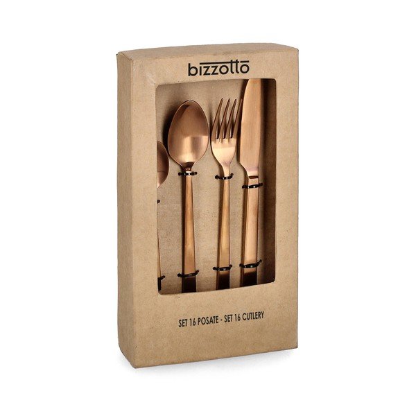 Tacâmuri arămii din oțel inoxidabil 16 buc. pentru 4 persoane Hestia – Bizzotto-image-1