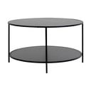 Măsuță de cafea neagră rotundă cu blat negru ø 80 cm Vita – House Nordic