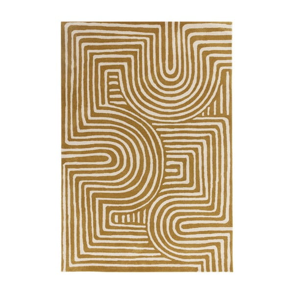 Covor galben ocru din lână 160x230 cm Reef – Asiatic Carpets