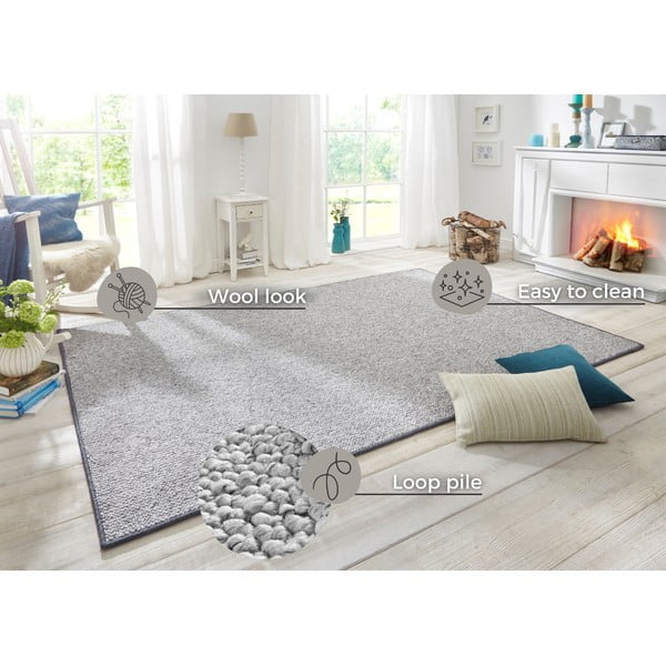 Covor gri 80x150 cm Wolly – BT Carpet-image-4