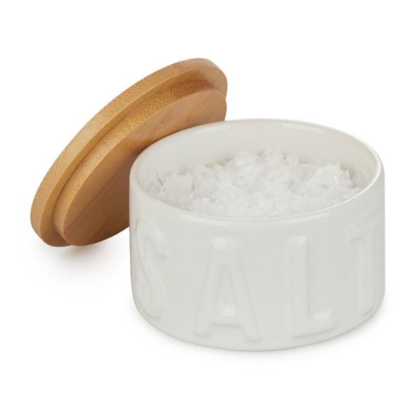 Recipient cu capac pentru sare Balvi Salt, alb-natural